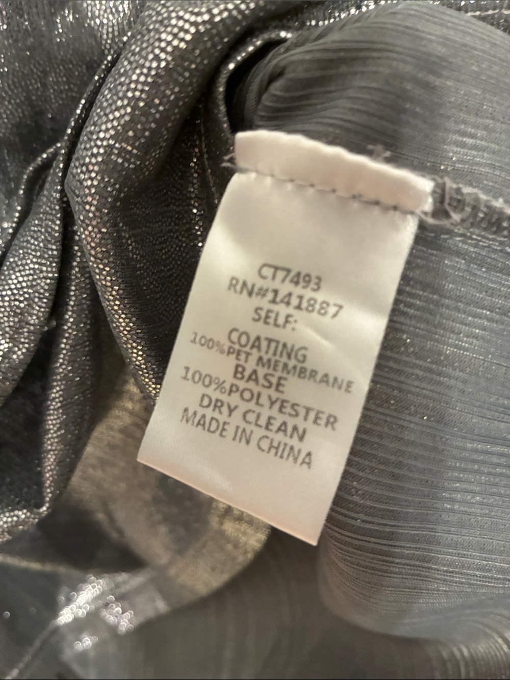 TCEC Silver Metallic One-Shoulder Ruffle Top Small - Picture 5 of 7